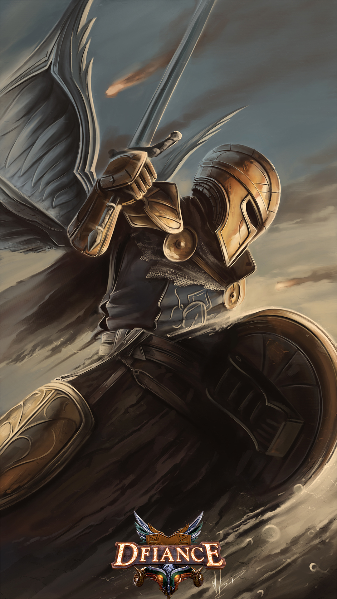 Epic warrior game art