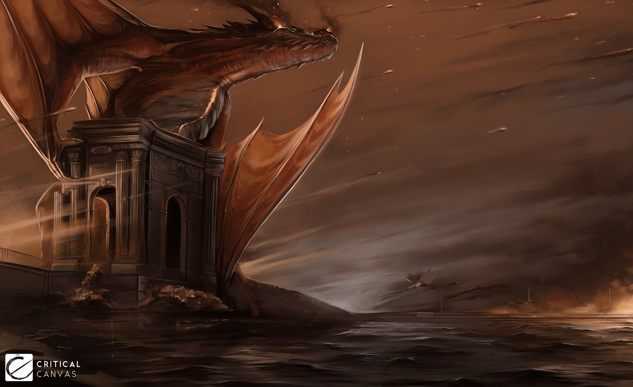 Concept dragon fantasy game art