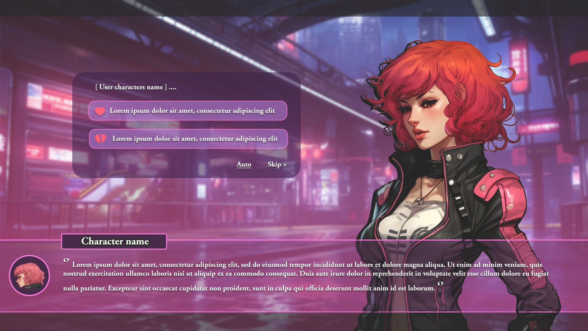 Scifi game art UI
