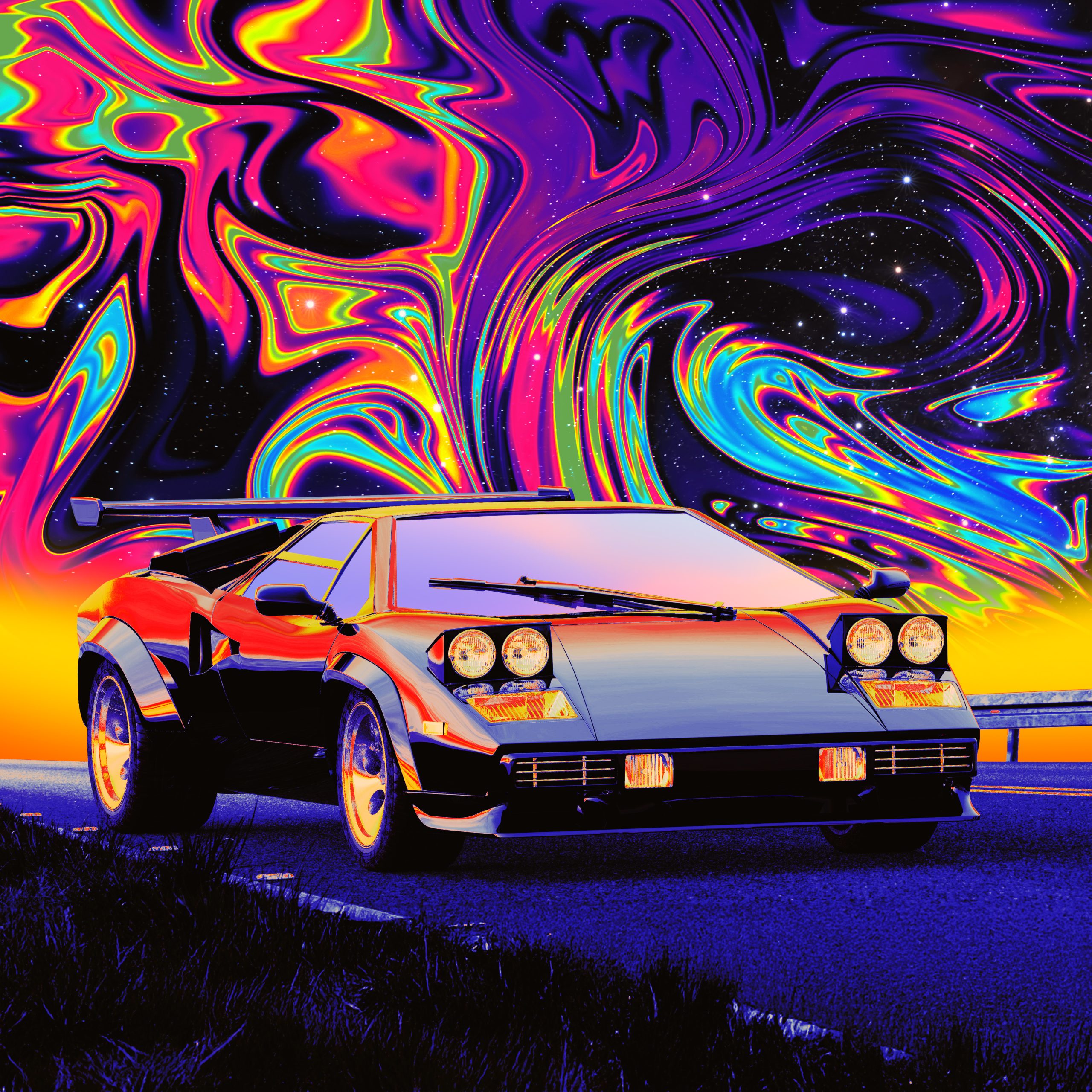 lamborghini abstract art