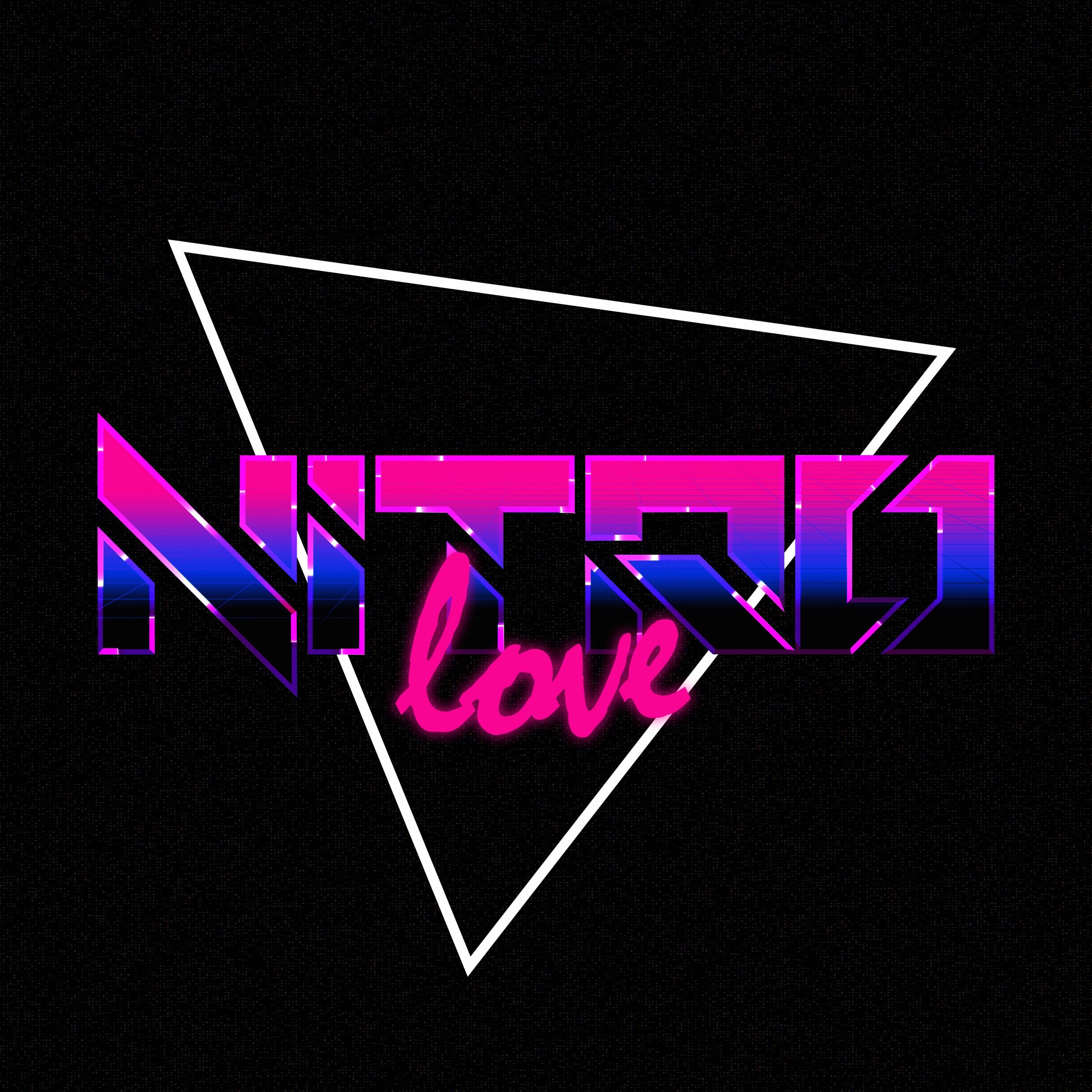 80s neon game logo